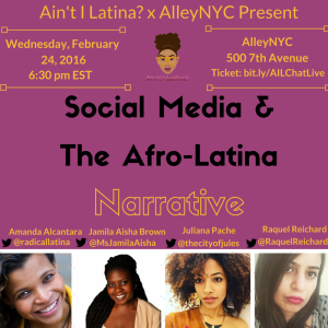 Social Media - Afro-Latina Flyer - AintILatina.com